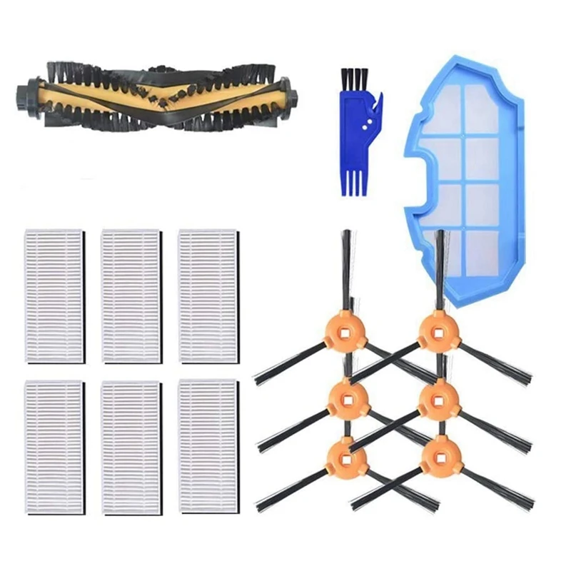 

Vacuum Cleaner Main Brush, Side Brush, HEPA Filter, Spare Parts Kit For Ecovacs Deebot N79 N79S Vacuum Cleaner