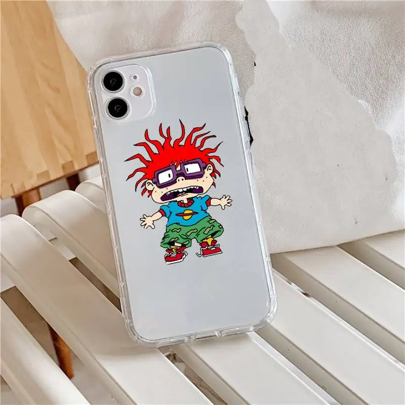 

Cute cartoon Rugrat Phone Case Transparent for iPhone 11 12 mini pro XS MAX 8 7 6 6S Plus X 5S SE 2020 XR