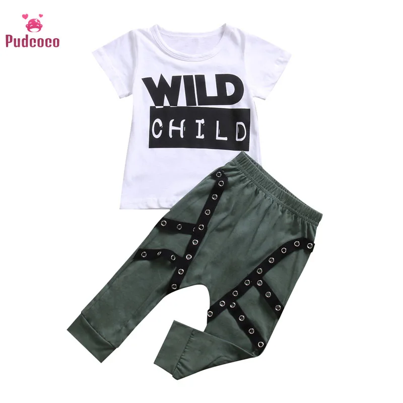 

Pudcoco 2020 Summer Toddler Baby Boy Clothes Sets Vest Tops T-shirt Harem Camo Shorts Outfits Cotton Clothing 0-3Y