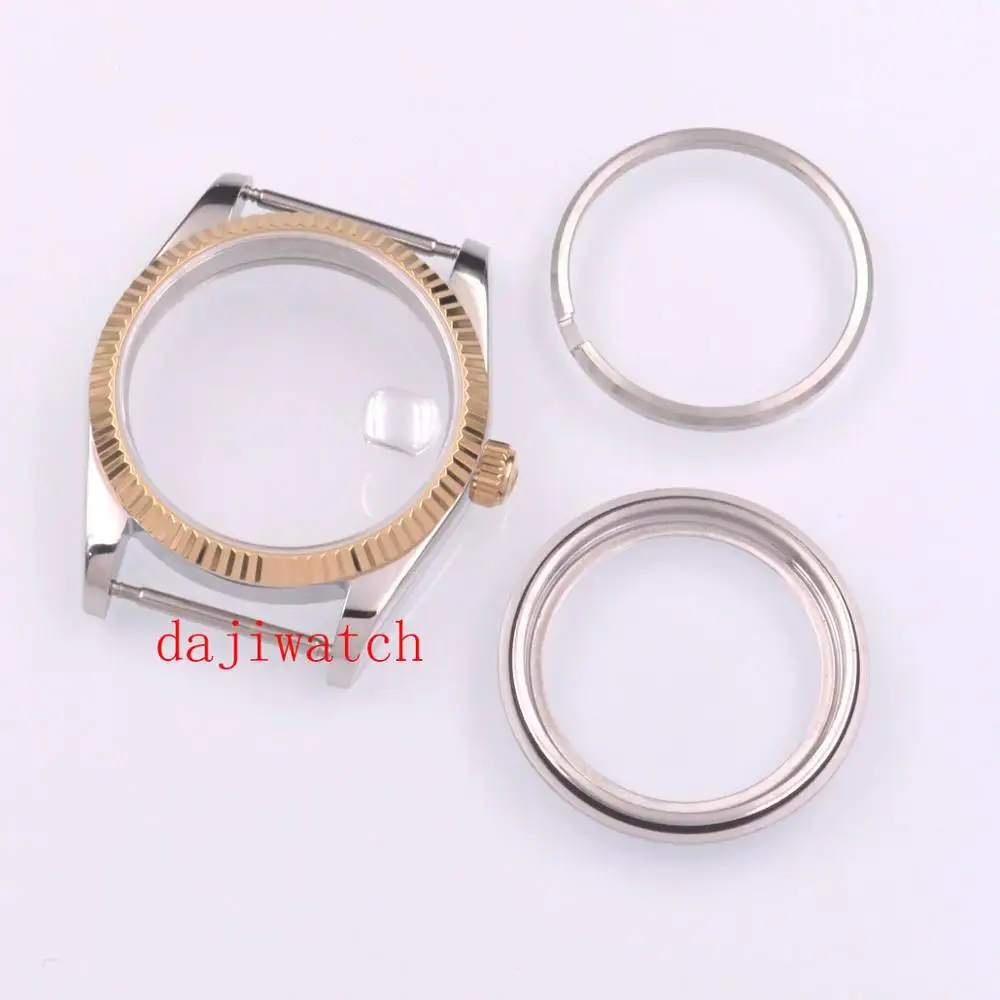 

2020 New Luxury Parnis 36mm Silver Gold Case Sapphire Glass Case for ETA 2836, Miyota 8205 8215 821A 82 Series, Pearl DG 2813 38