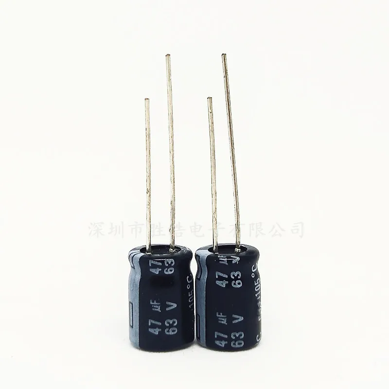 

Алюминиевый электролитический конденсатор 50 шт./лот 63 в 47 мкФ, объем 6,3*11 мм, размер 47 мкФ 63 в: 6x12 (мм)