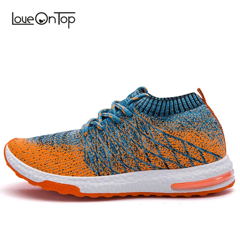 2019 летние мужские трикотажные дышащие кроссовки из сетки повседневная обувь