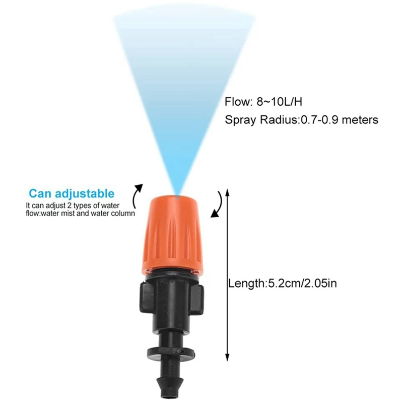 

100Pcs Durable 25mm Plastic Plant Support Clips & 50 Pcs Drip Irrigation Spray Nozzle, Water Spray Nozzle