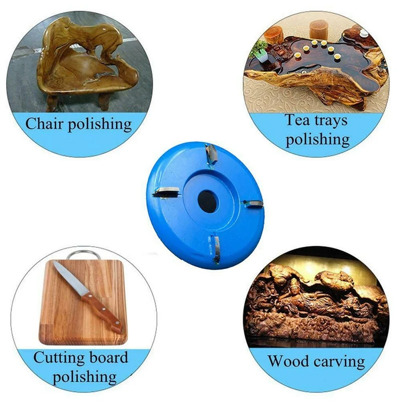 Four-Tooth Arc Woodworking Disc Wooden Carving Milling Cutter for 22mm Angle Grinder | Инструменты