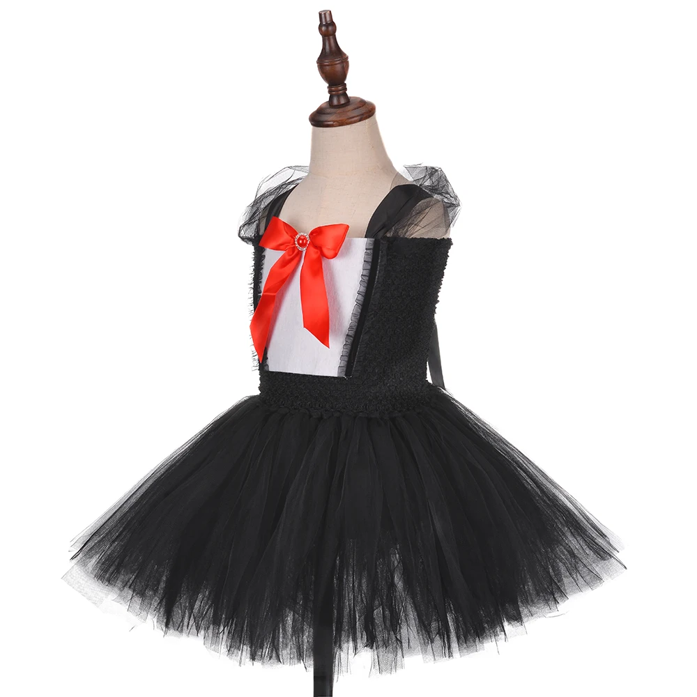 Костюм цирковой маги для девочек с головной повязкой и шляпой детское черное