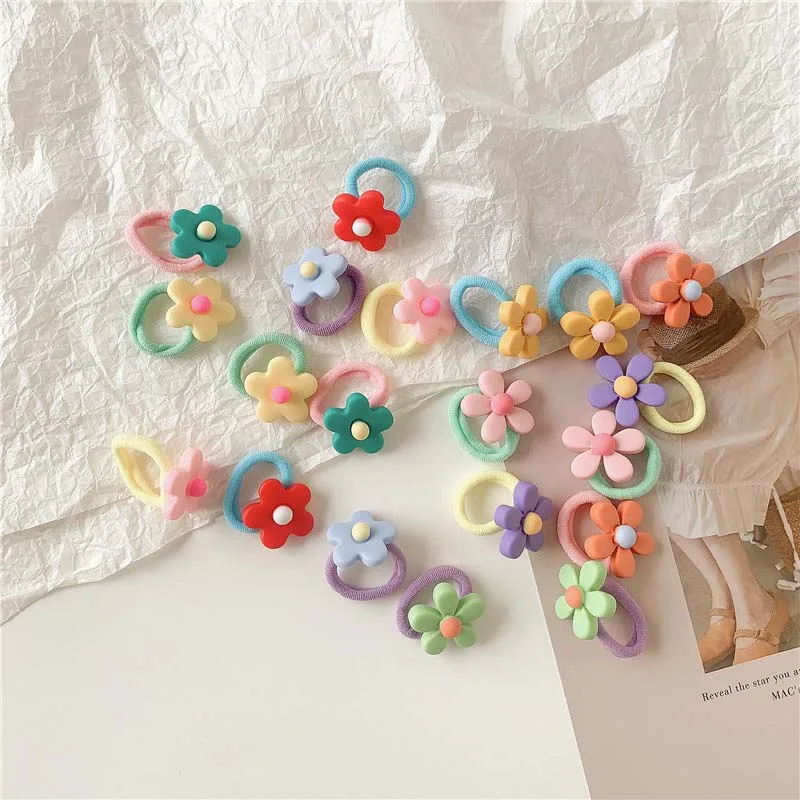 

10 шт./лот резинка для волос ручной работы с мультяшными животными фруктами цветами резинки для волос для детей девочек Детские аксессуары для волос головной убор