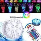 10 Светодиодный подводный светильник для сада бассейн фонтан спа вечерние Ванная комната IP68 Водонепроницаемый подводная лампа Дистанционное Управление светодиодный