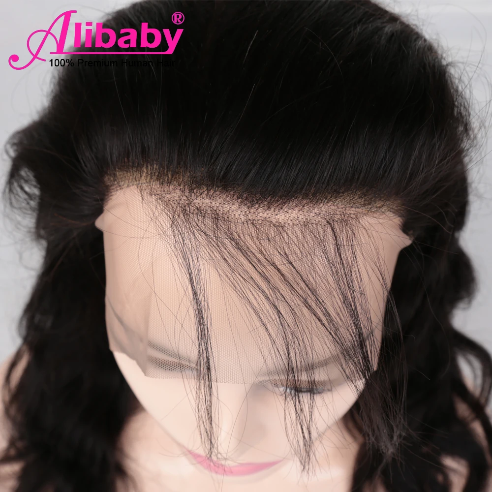 Alibaby 360 фронтальная кружевная застежка с детскими волосами объемная волна