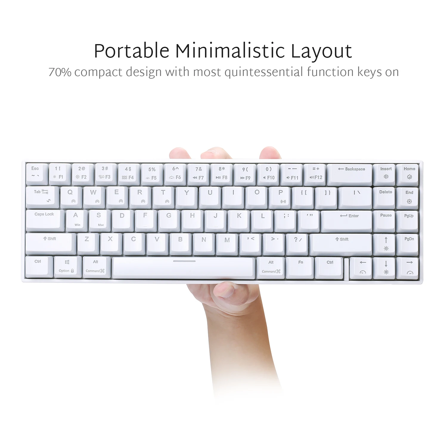 Беспроводная Механическая игровая клавиатура RK ROYAL KLUDGE RK71 RGB компактная с