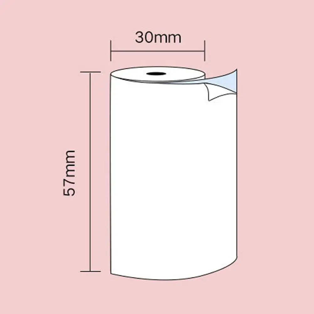 

3 Rolls Printable Sticker Paper Roll Direct Thermal Paper with Self-adhesive 57*30mm(2.17*1.18in) for PeriPage H igh Quality