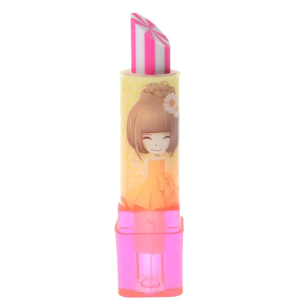 Высококачественная цветная Милая губная помада поворотный резиновый ластик