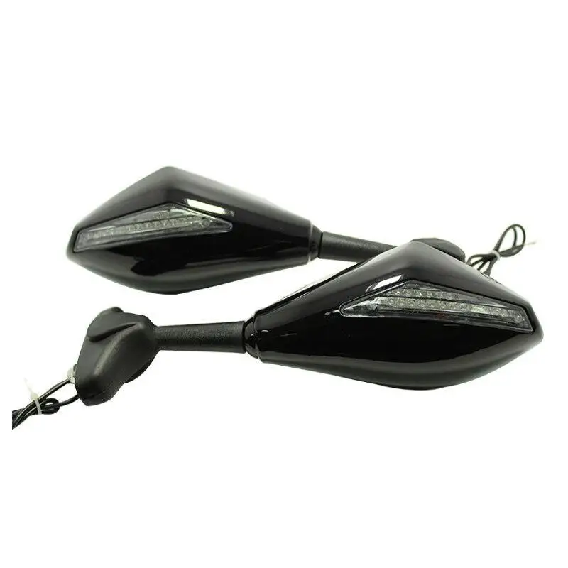 

Motorcycle Rearview Mirrors Led Turn Signal Integrated Indicator Lights Rear View Side Mirrors For Yamaha/Honda/Suzuki/Kawasaki