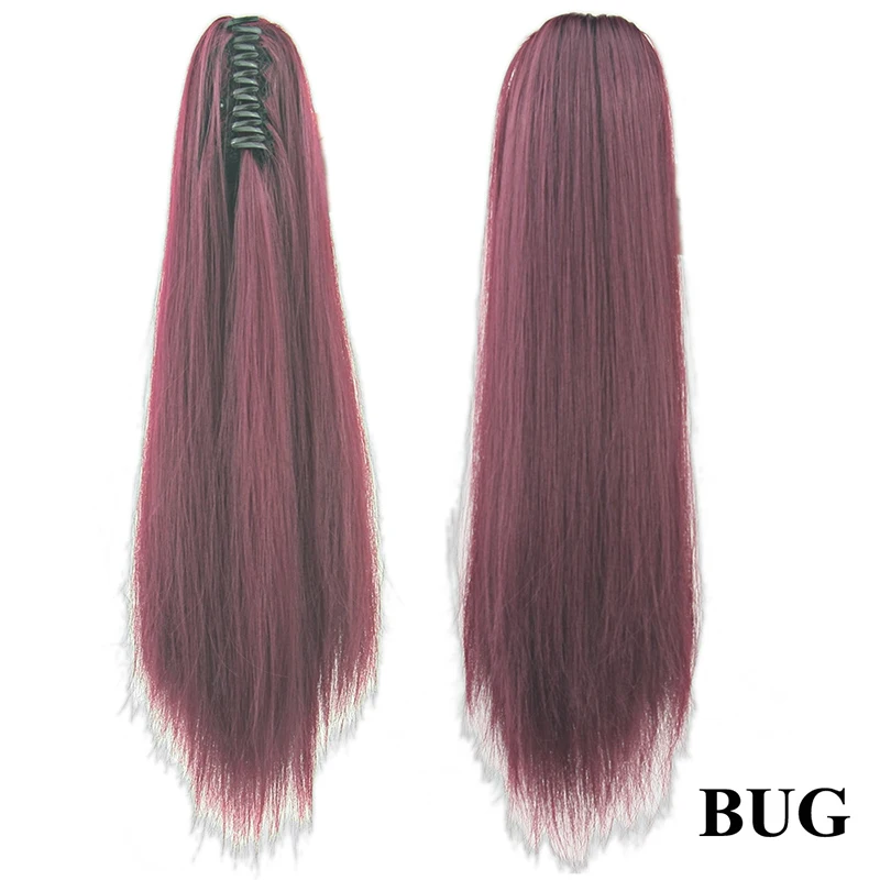 

New Style Fashion Wig 15 Colors Optional Grab Clip Ponytail Long Straight Hair Explosion Wig Color