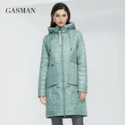 Куртка GASMAN Женская Длинная с капюшоном, модная Повседневная тонкая хлопковая парка, большие размеры, весна-осень 2021