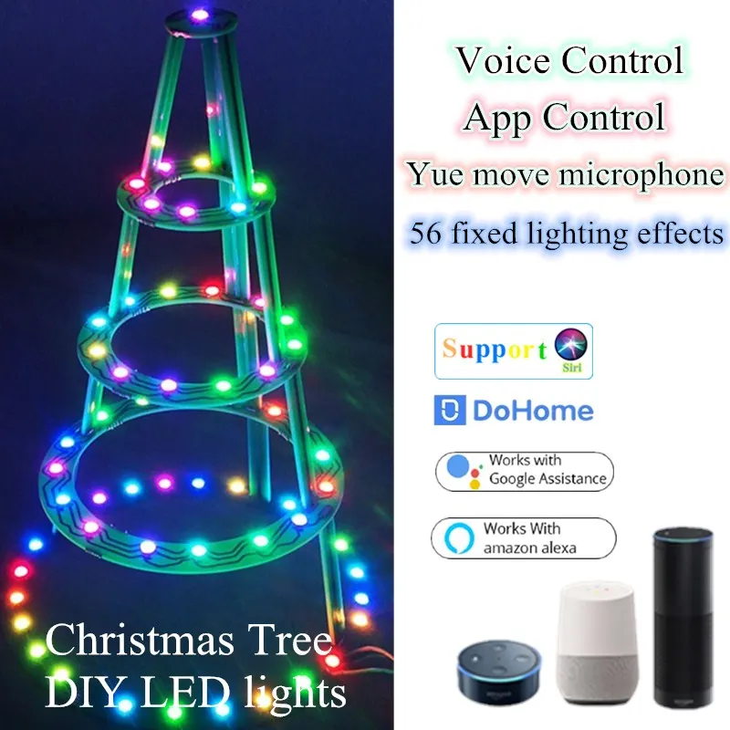 

DIY LED Strip Llights Christmas Tree Christmas light modeling Christmas Gift DIY WS2812 Lamp beads Voice/App Control