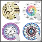 Коврик для мыши с символами музыки пианино, цветные круглые компьютерные коврики для мыши, игровой подставка 200x200220X220 мм, коврик сделай сам, игровой Настольный коврик