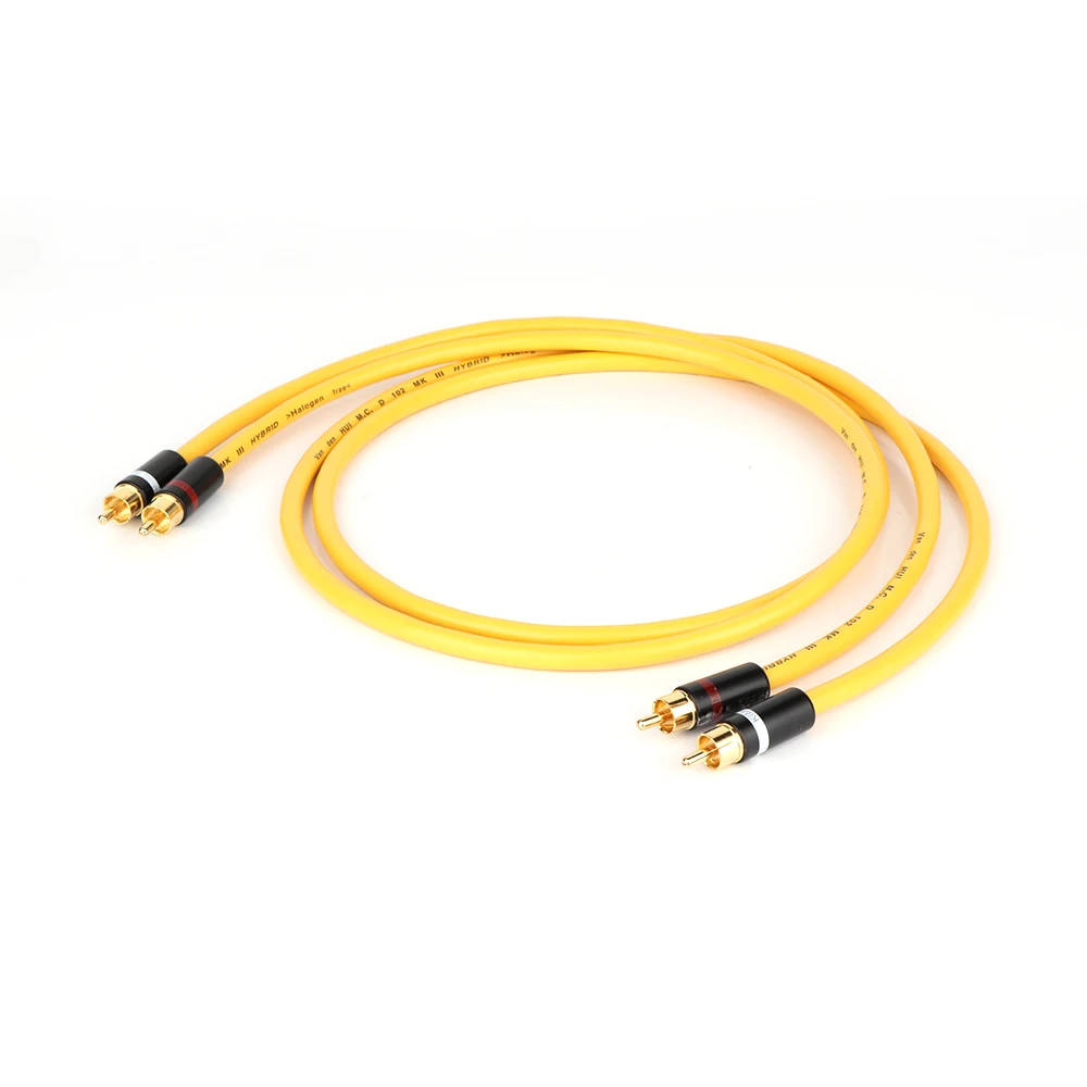 Пара Hifi аудио VDH D102MKIII посеребренный RCA кабель Hi end к Удлинительный Шнур динамик