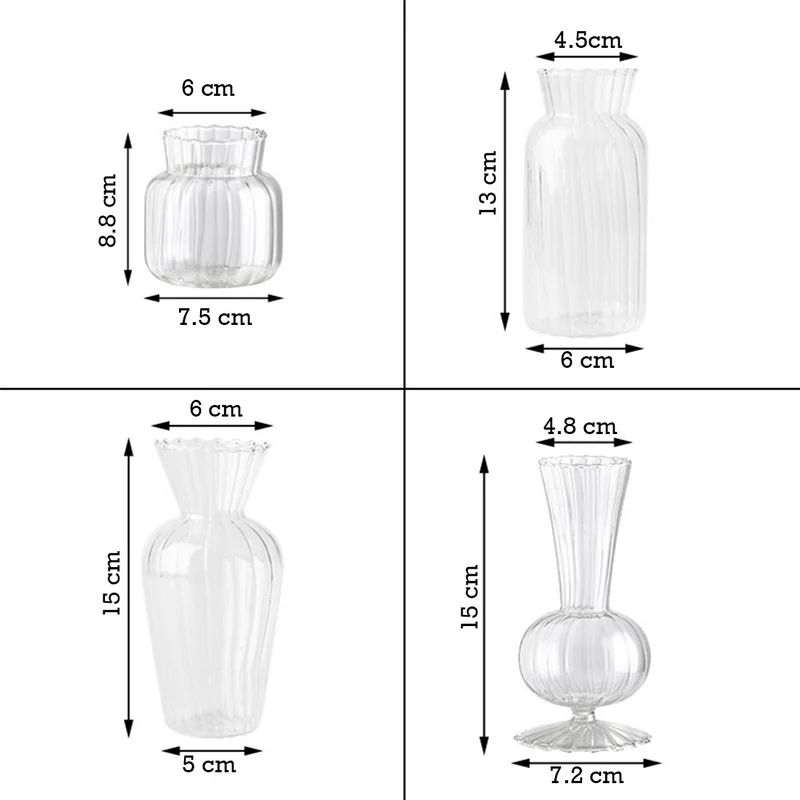 

Nordic Style Glass Vase Creative Home Decor Vase Glass Hydroponic Flower Bottle Minimalist Vase Stylish Beautiful Glass Vases