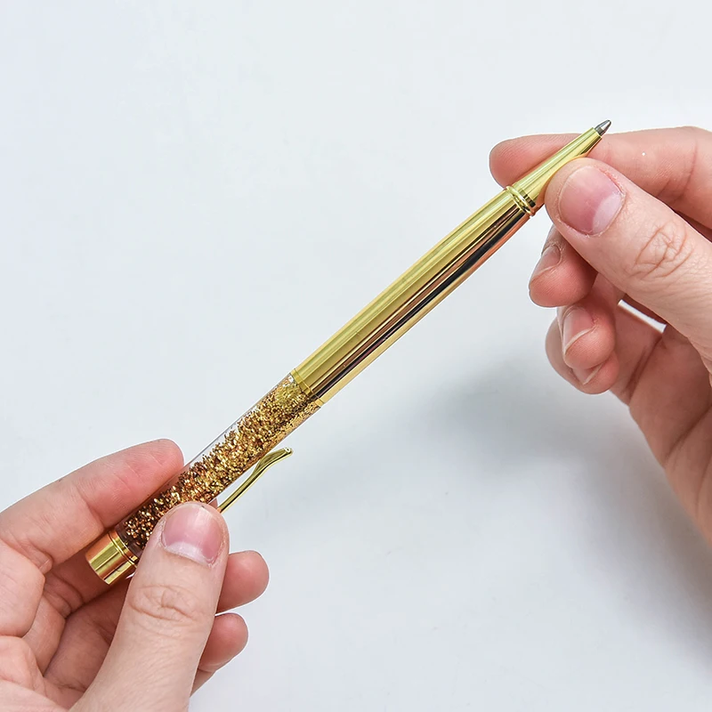 

Fashion Creative Design Crystal Gradient Ball Pens Gold Gravel Ballpoint Pens Office Stationery Gifts for Friends Learn Supplies