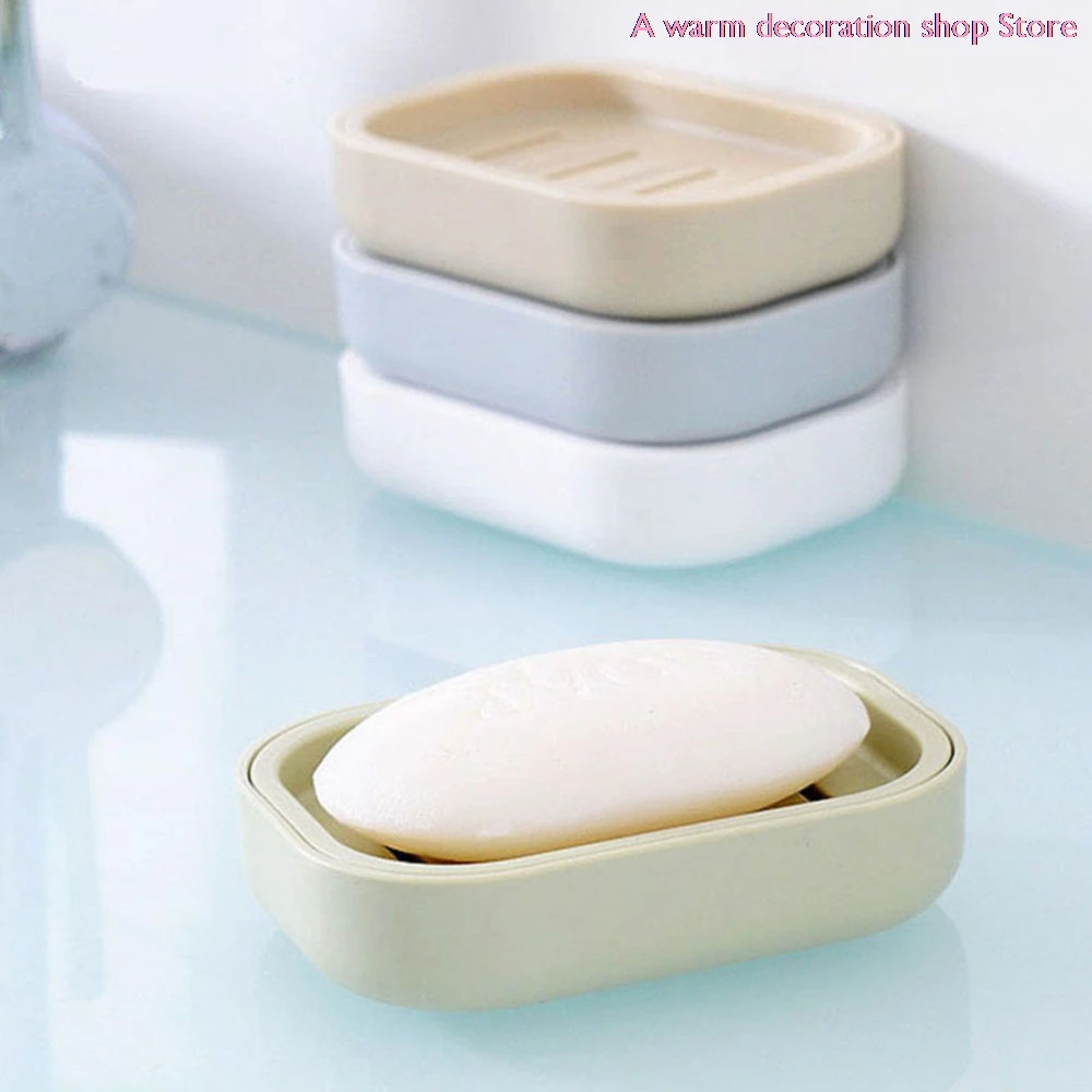 

Double Layers Handmade Soap Box Travel Portable Lid Soap Box With Drain Layer Draining Holder Soap Dish Bathroom