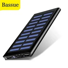 Solar 50000mah Power Bank External Battery 2 USB LED Powerbank Portable Mobile phone Solar Charger for Xiaomi mi iphone 7 8 X