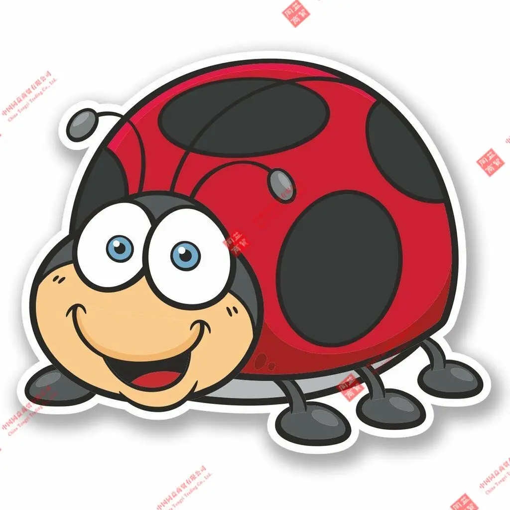 

Interesting Ladybird Ladybug Vinyl Sticker Laptop Travel Luggage Car Racing Helmet car Stickers