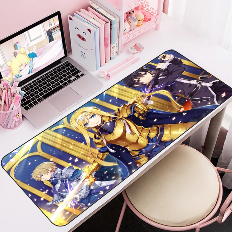 

MRGLZY Large Mouse Pad Desktop Keyboard Computer Work Pad Game Console Notebook Computer Desk Accessories Game Table Carpet