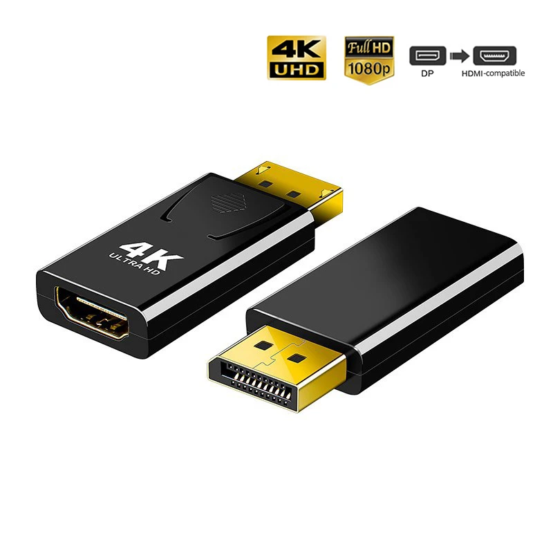 

1 /10PCS 4K Dp To Hdmi-compatible 4K*2K And 1080P Adapter Displayport Revolution Dp To Hdmi-compatible Female For PC TV