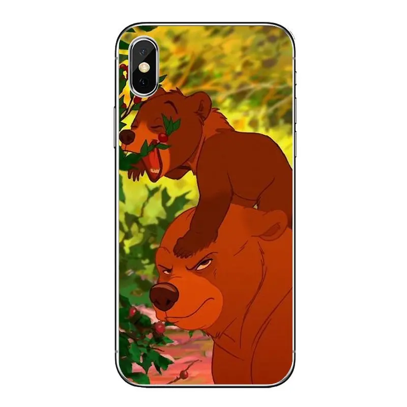 Для iPod Touch iPhone 4 4S 5 5S 5C SE 6 6S 7 8 X XR XS Plus MAX Pretty And Cute Brother Bear Art прозрачный мягкий чехол