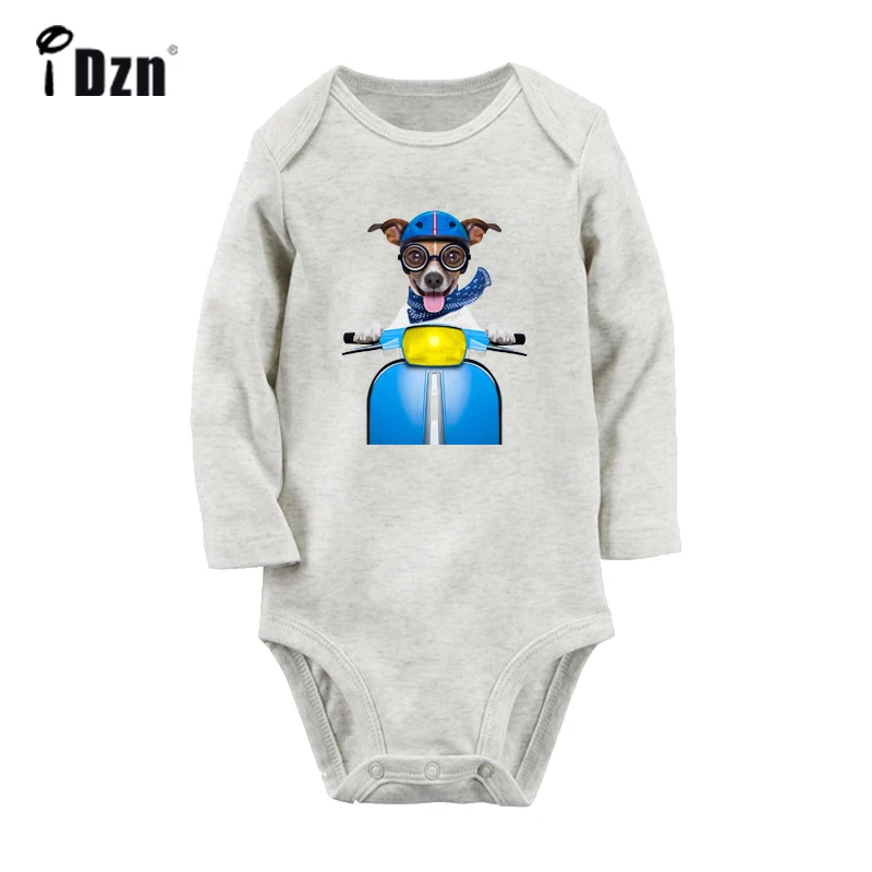 

Cute Animal Tram ride dog Funny Suns Out Guns Out Design Newborn Baby Bodysuit Toddler Long Sleeve Onsies Jumpsuit Clothes