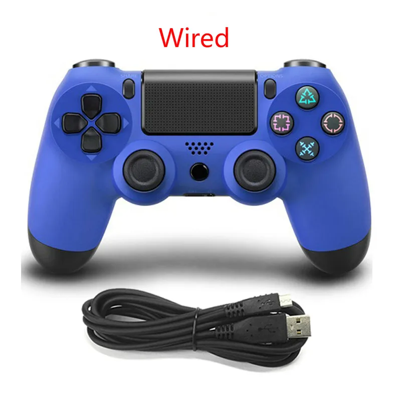 Wired Blue Bluetooth беспроводной/проводной джойстик для PS4 контроллер подходит для Mando ps4 консоль для Playstation Dualshock 4 геймпад для PS3 - Цвет: Wired Blue