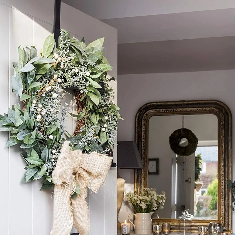 

Over the Door Hook - Metal Hooks Hangers Organizer for Hanging Clothes, Coats, Hats, Robes, Towels, Black