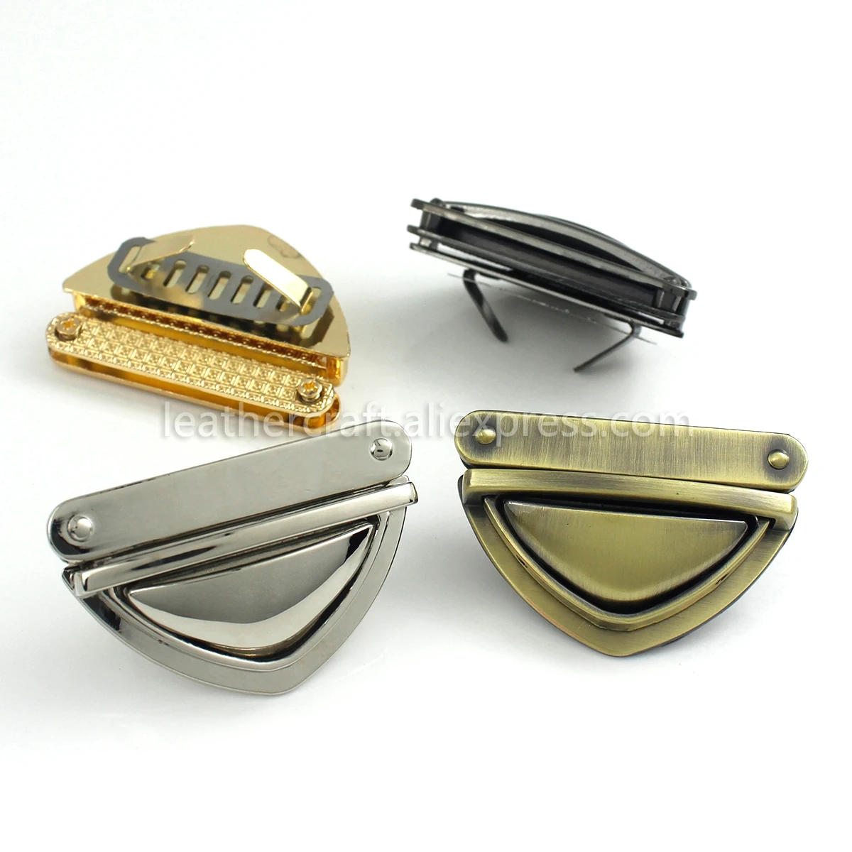 1x металлический мощный замок с застежкой язычком кожаная сумка для поделок