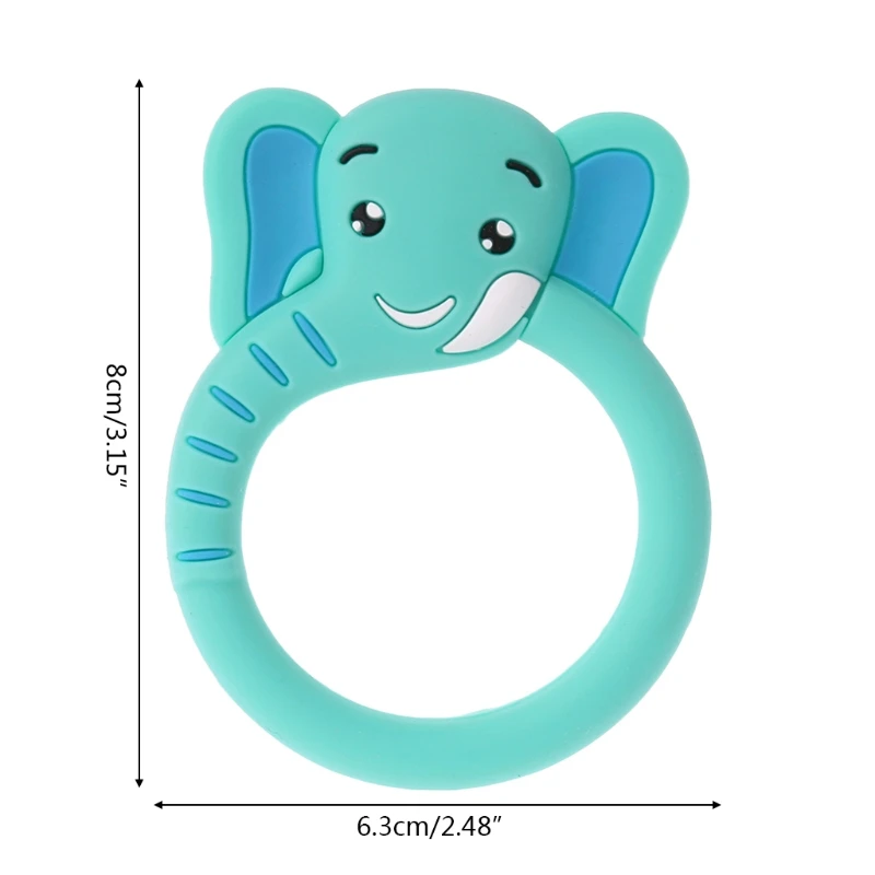 

Baby Silicone Teether Pacifier Cartoon Teething Nursing Silicone BPA Free Necklace Toys