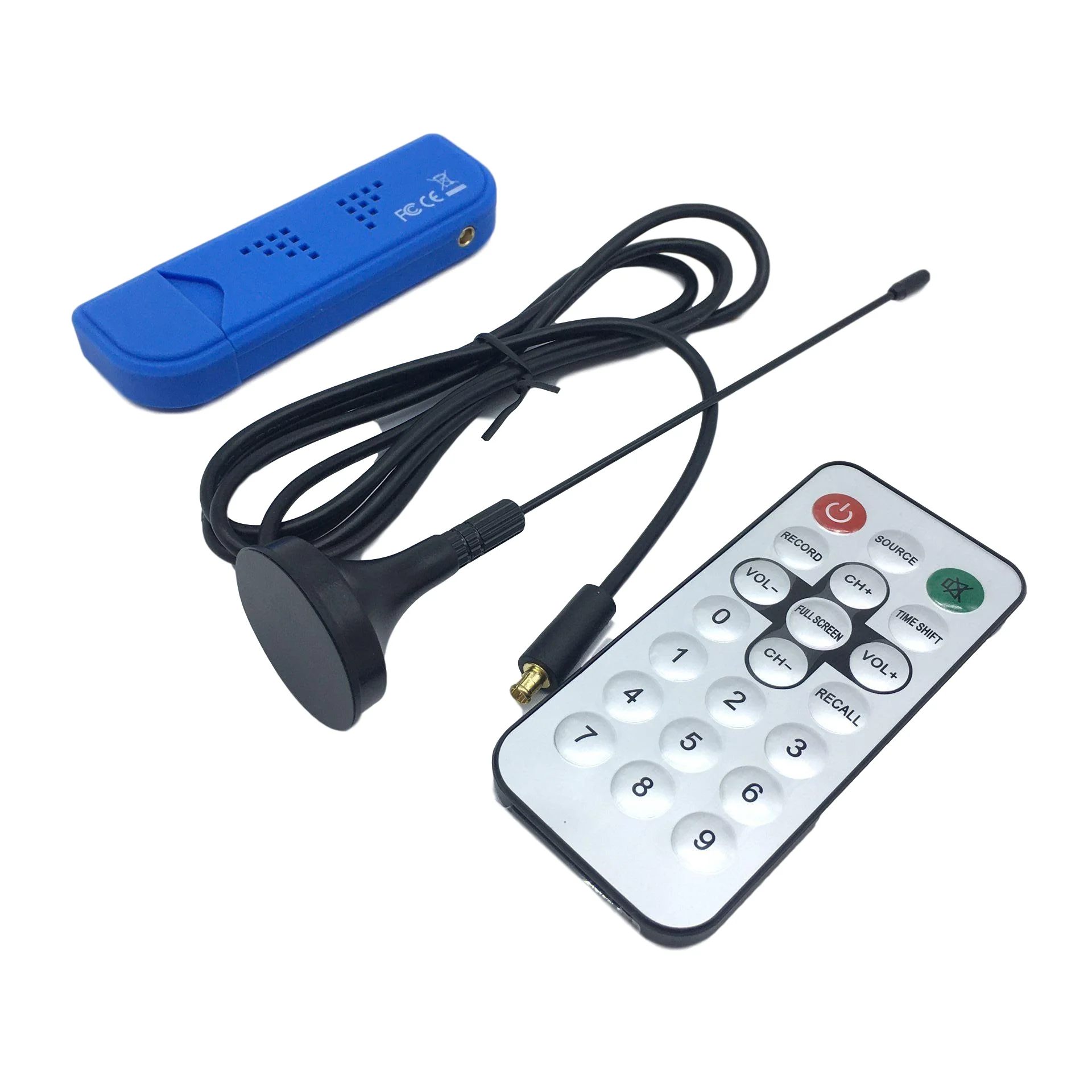 ТВ-тюнер USB2.0 синий ТВ-Стик DAB FM DVB-T RTL2832U R820T цифровой ТВ-ресивер ИК-пульт