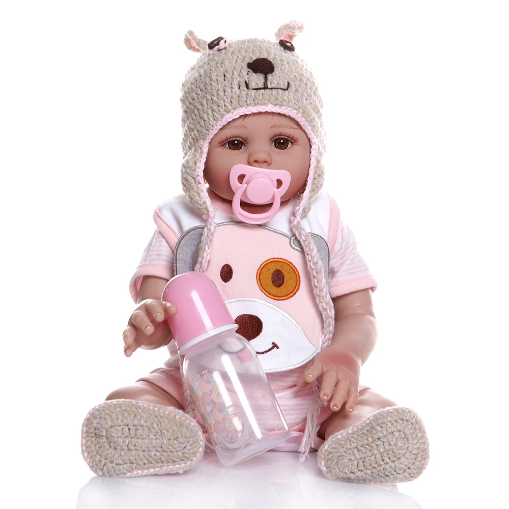 NPK 48/55 см всего тела силикона Reborn Baby Doll реалистичные куклы ручной работы модели игрушки для малышей Подарки На Рождество для детей