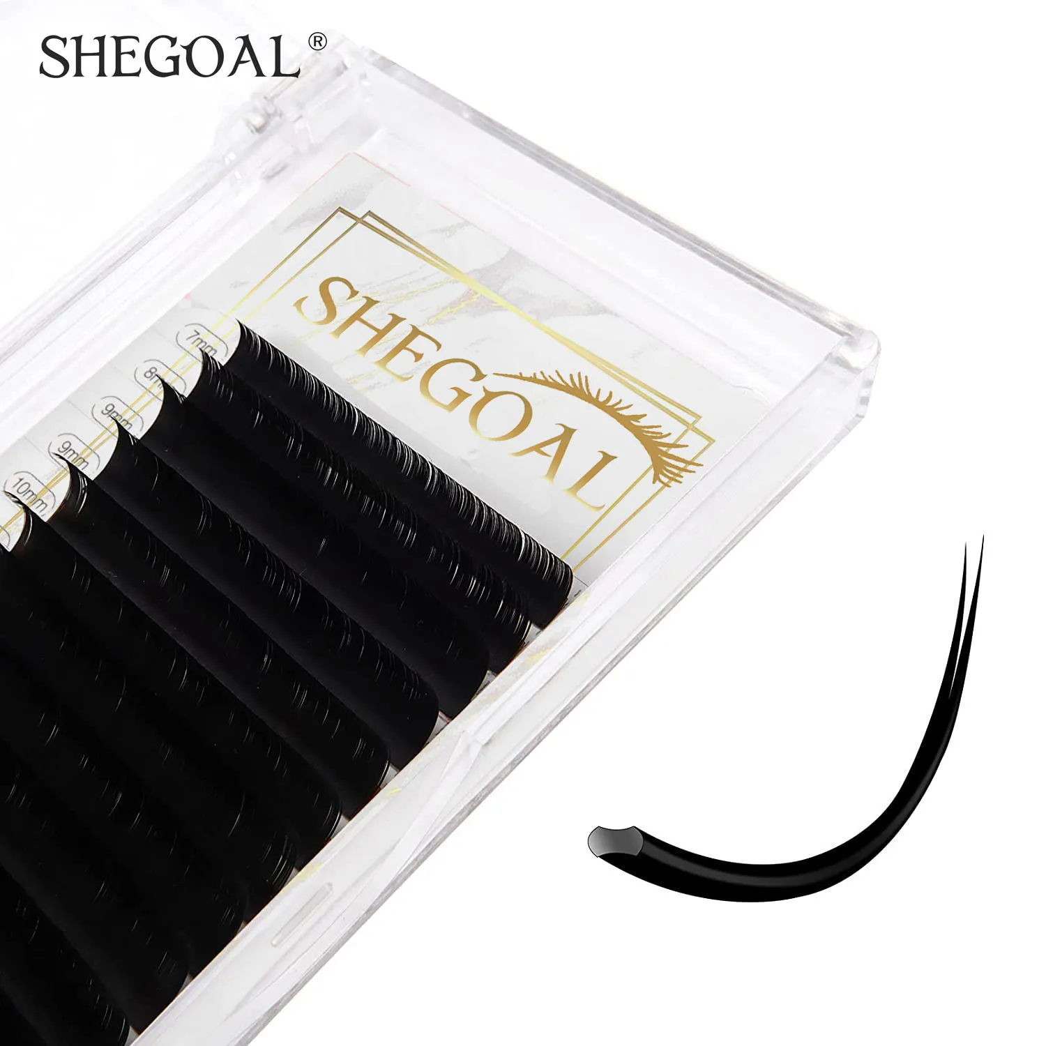 

Shegoal Ellipse Flat Eyelash Extension Lashes New Matte Individual Faux Mink False Eyelashes Supplies Individual Split Tips