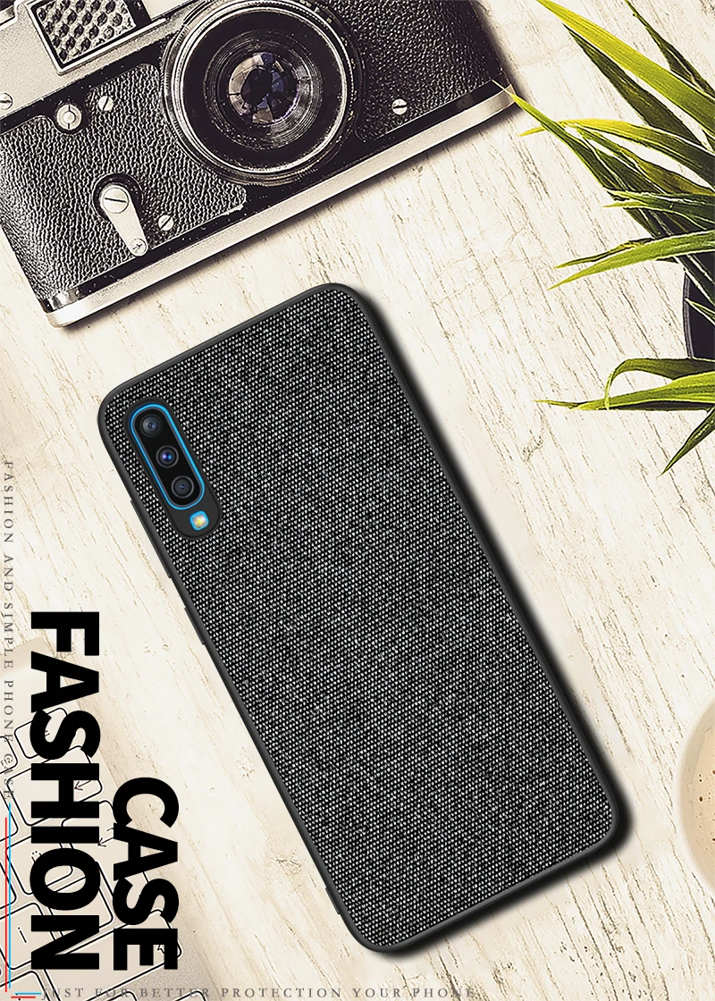 Для samsung A50 чехол TPU кромка из плотной ткани на заднюю панель матерчатая ткань крышка для samsung Galaxy A10 A20 A30 A40 A50 A60 A70 чехол для телефона