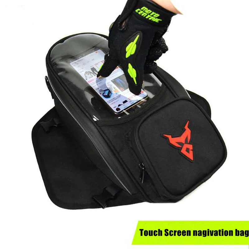 

Waterproof Motor Tank bag Touch Screen Phone Motorcycle bag Moto Shoulder bags Motocross Fuel Tank Bag Magnetic Backpack Black.