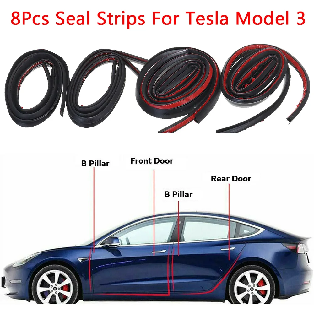 

8 шт., уплотнительные ленты на края двери автомобиля