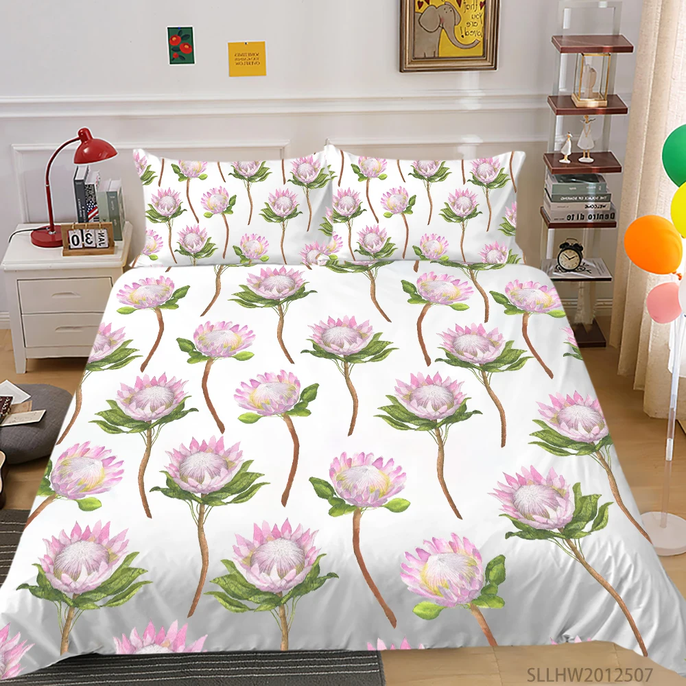 

Pink Bedding Sets Child Kids 2/3 Pcs Cartoon Duvet Cover Set Bed Gift Modern Home Bed Set Pillowcase Dropship