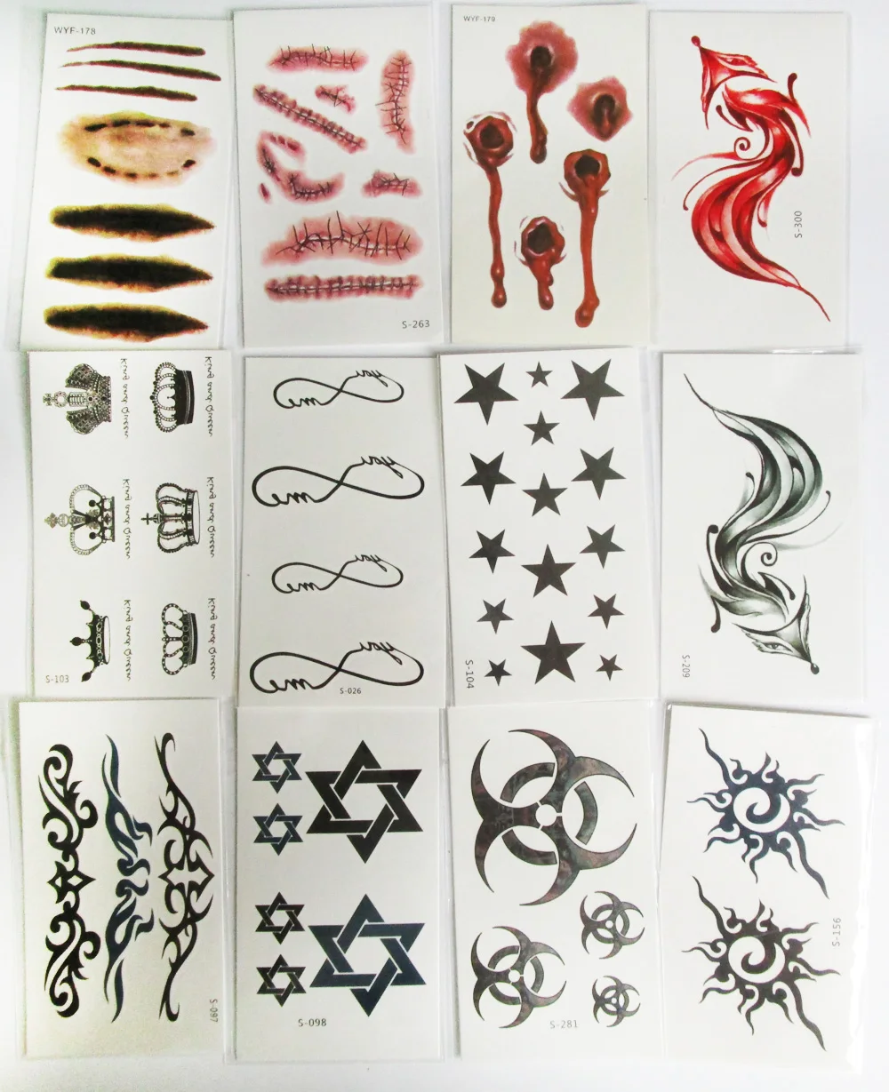 Bittb 30 шт./компл. временные Переводные водяные татуировки наклейки с поддельными татуировками сексуальные губы лист черный мультфильм для женщин, девушек, детей боди-арт