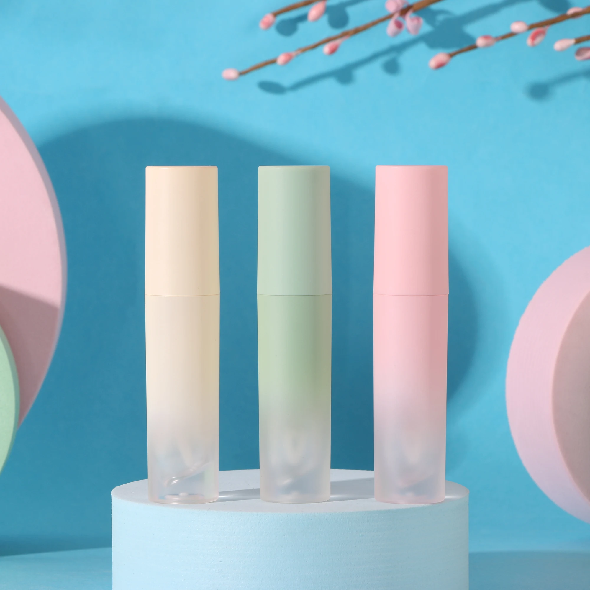 3 мл ПЭТ матовый градиент Цвет для губ трубка макияжа инструменты Косметические