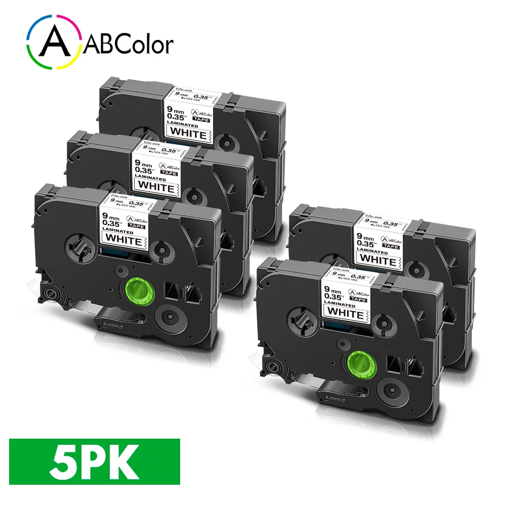 5 шт. лента принтера 9 мм Совместимость для 221 черная и белая ламинированная