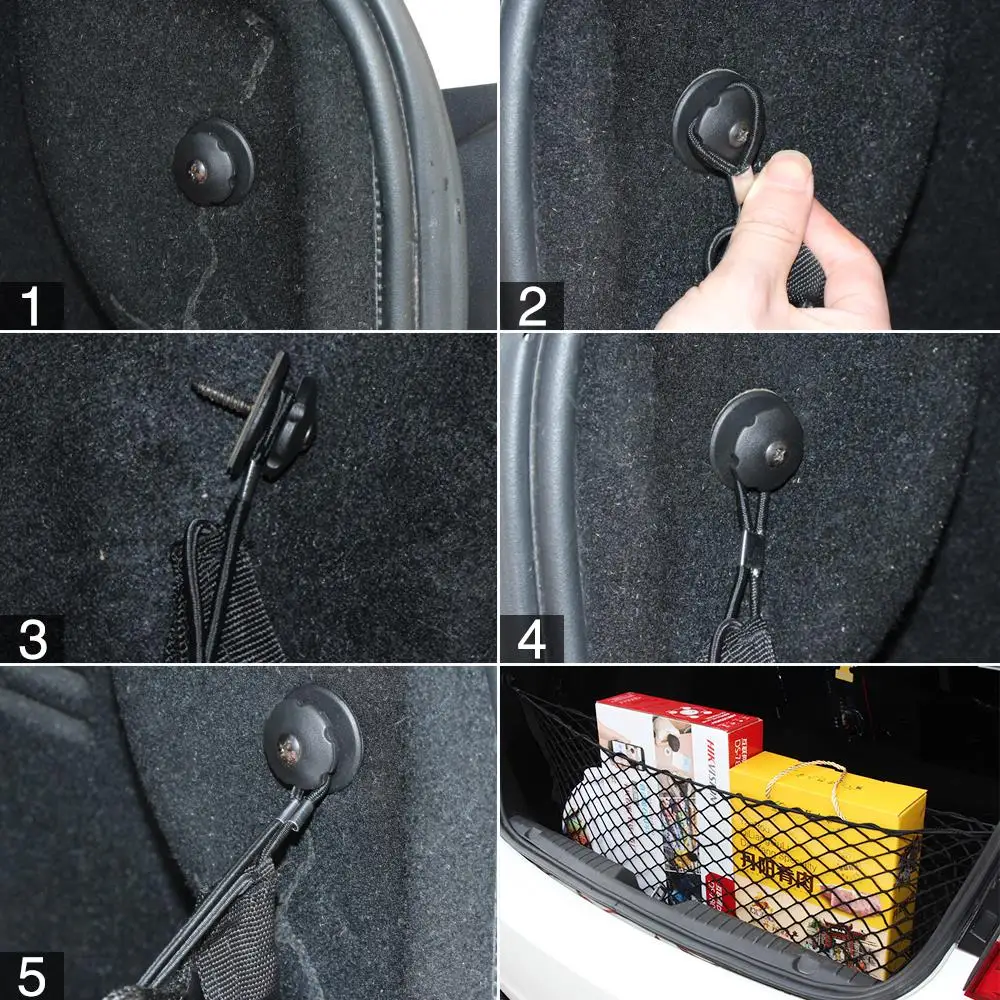 4pcs Mounting Point Car Auto Rear Cargo Trunk Organizer Luggage Net Hardware Hook | Автомобили и мотоциклы