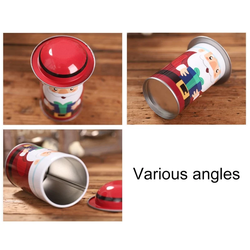 Christmas navidad Themed Tinplate Empty Tins Candy Cookie Gift Storage Container Home Decorative Box Random Pattern