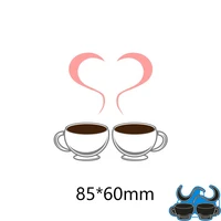 metal cutting dies couple coffee cup new for decor card diy scrapbooking stencil paper album template dies 8560mm