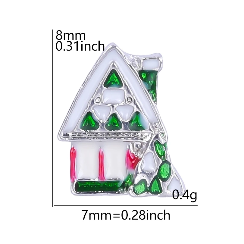 

20 шт./лот Рождественский зеленый дом Плавающие Подвески ручной работы «сделай сам» для стеклянных украшений