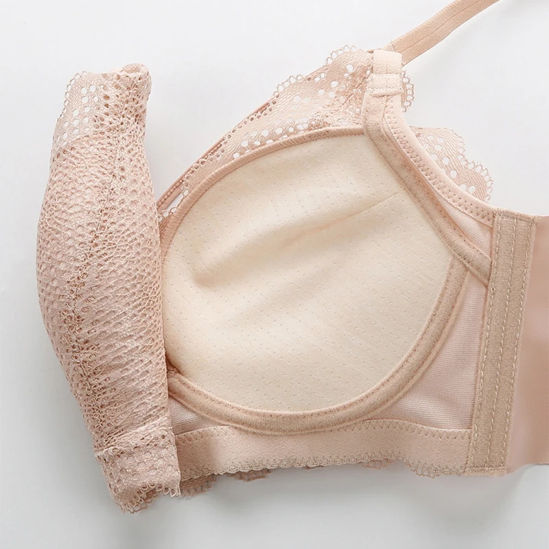 Roseheart Sexy Women Fashion Black Lace Bow Padded Bras Push Up Wireless Bralette Cup A B Underwear Female | Женская одежда