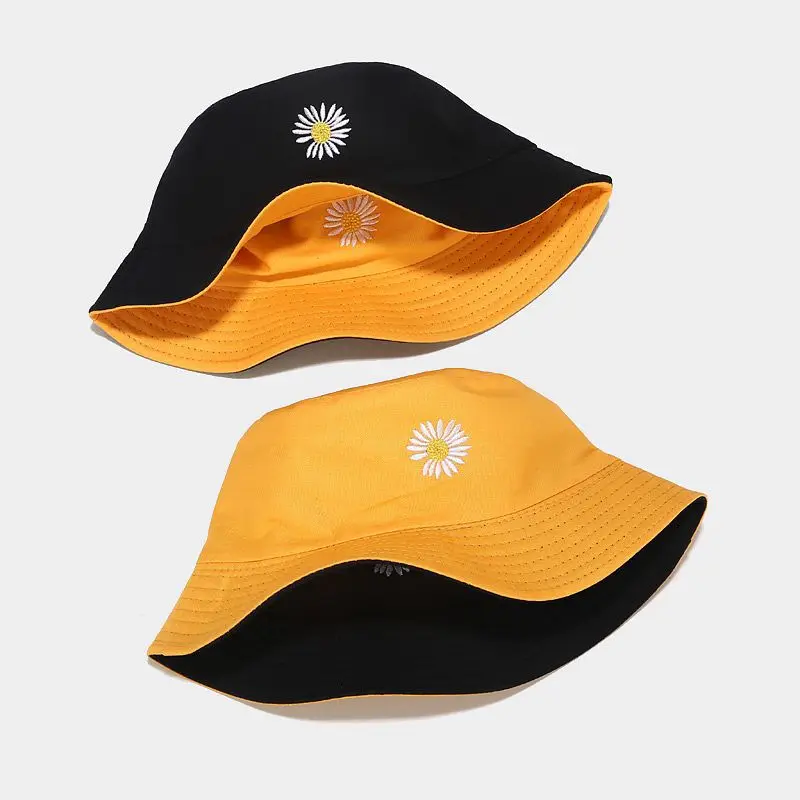 

Flower Embroidery Bucket Hat Fisherman Hat Outdoor Travel Hat Sun Cap Hats for Men and Women 176